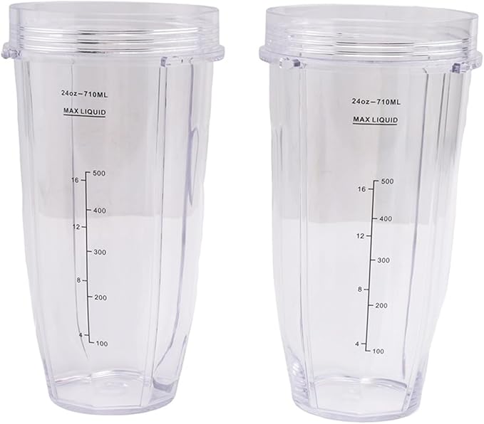 A67Z 24Oz Cups With To-Go Lids 7 Fins Extractor BladeCompatible For Ninja Auto IQ BN801 SS101 BL480-30 BL641 BL642-30 Blender