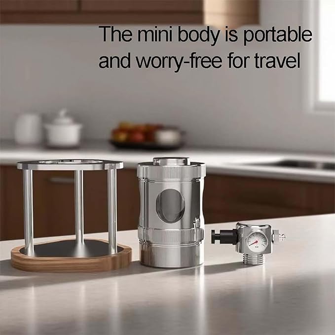 Pneumatic Coffee Machine Manual Air Pressure Espresso Maker with Pressure Gauge Operating Pressure: 1 Bar to 16 Bar