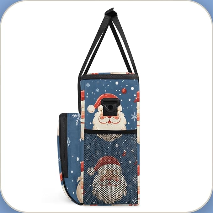 Dreamy Santa Claus Coffee Maker Carrying Bag Portable Travel Storage Tote Bag Compatible with K-Mini or K-Mini Plus Single Serve Coffee Brewer Carrying Case with Multiple Pockets &amp Shoulder Stra