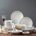 Ceramics Dinnerware Set with 46 PiecesBowl/Dish/Soup Pot/Spoon|Dinner SetsMinimalist Style Porcelain Combination Set