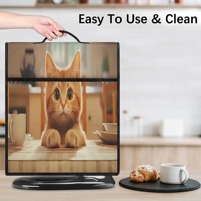 cfpolar Kitchen Aid Mixer Cover Compatible with 6-8 Quarts Cute Animals Kitten Stand Mixer Cover Kitchen Aid Mixers Accessories Appliance Organizer Bag Dust Covers with Zipper Pocket
