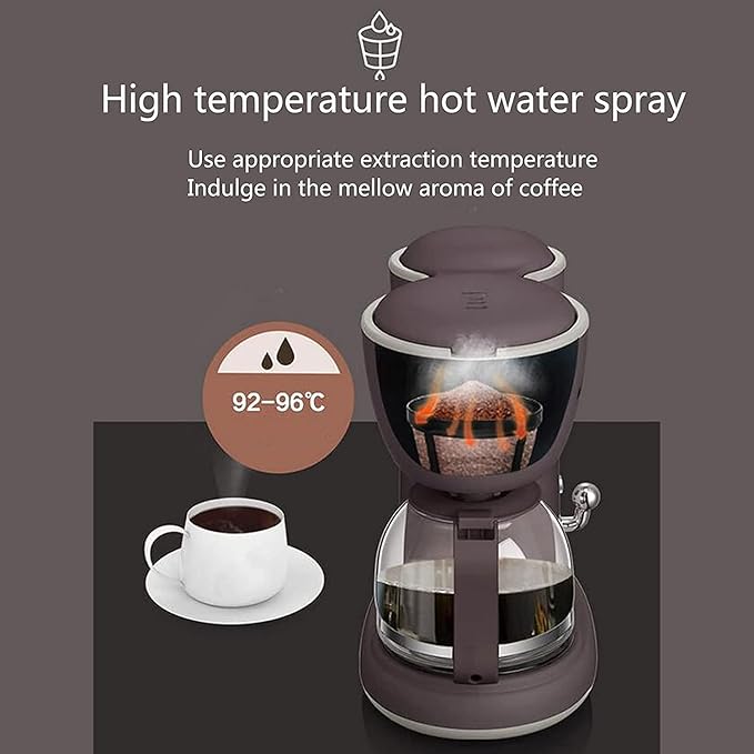 Dual-Purpose Coffee Machine Automatic Tea Brewing Multifunctional American Drip Coffee Maker Brew Strength Control Continuous Insulation Design 20240309