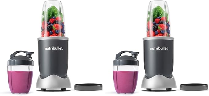 nutribullet Personal Blender for ShakesSmoothiesFood Prepand Frozen Blending24 Ounces600 WattGray(NBR-0601)(Pack of 2)