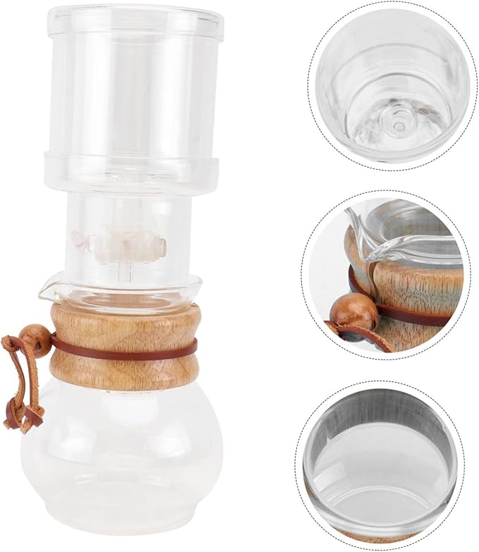 Mikinona 1set Glass Cold Brew Coffee Pot Drip Coffee Maker for Easy Brewing Lightweight and Portable Design for Use Safe Material Beautiful Appearance