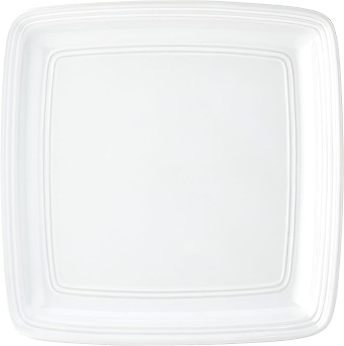 American Atelier Square Dinnerware Sets | White Kitchen Plates Bowls and Mugs | 16 Piece Stoneware Madelyn Collection | Dishwasher &amp Microwave Safe | 10.75 x 10.75 Service for 4