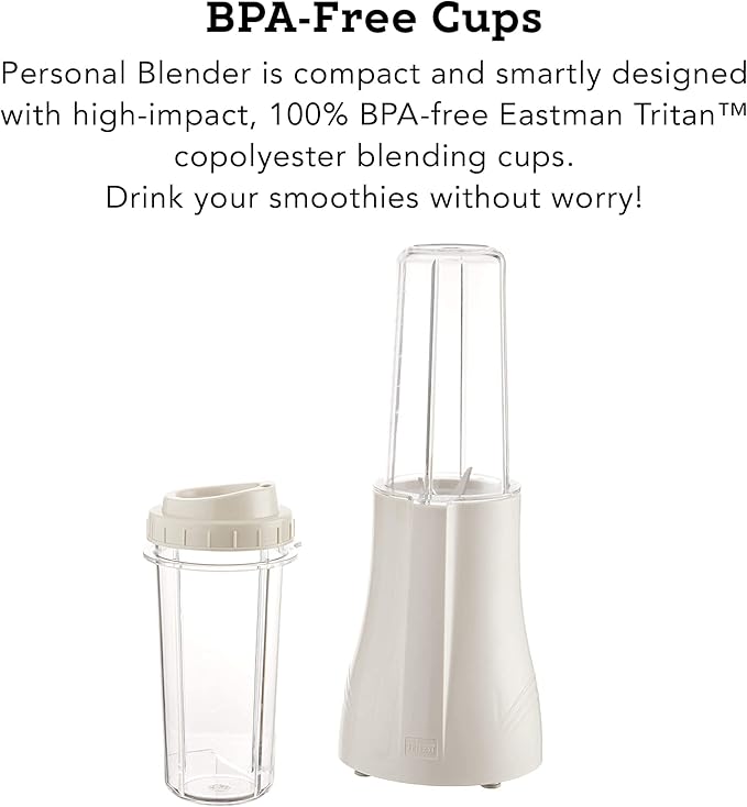 Tribest PB-250XL-A Kitchen Grinder &amp Personal Blender for Shakes and Smoothies with BPA-Free Portable Blender Cups White