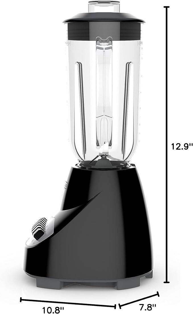 BLACK+DECKER Crush Master Blender 10-Speeds with Stainless Steel Blades Black BL2010BP