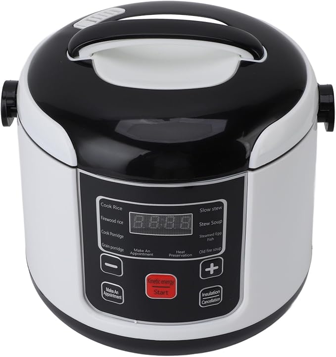 Focket Mini Bone Rice Travel Rice Maker 2L with Non-stick Inner Pot  Keep Warm Function for Car Truck