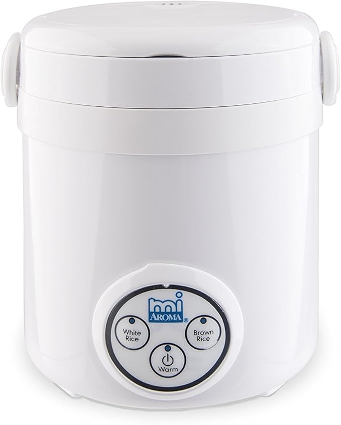 Aroma Housewares (MRC-903D) Mi 3-Cup (Cooked) (1.5-Cup UNCOOKED) Digital Cool Touch Mini Rice CookerWhite