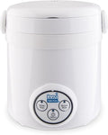 Aroma Housewares (MRC-903D) Mi 3-Cup (Cooked) (1.5-Cup UNCOOKED) Digital Cool Touch Mini Rice CookerWhite