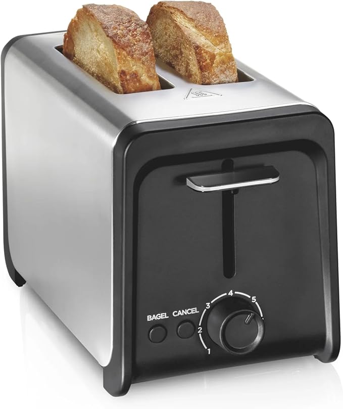 Double-Slot Toaster with Wide Slots Bagel Function Toast Boost Stainless New