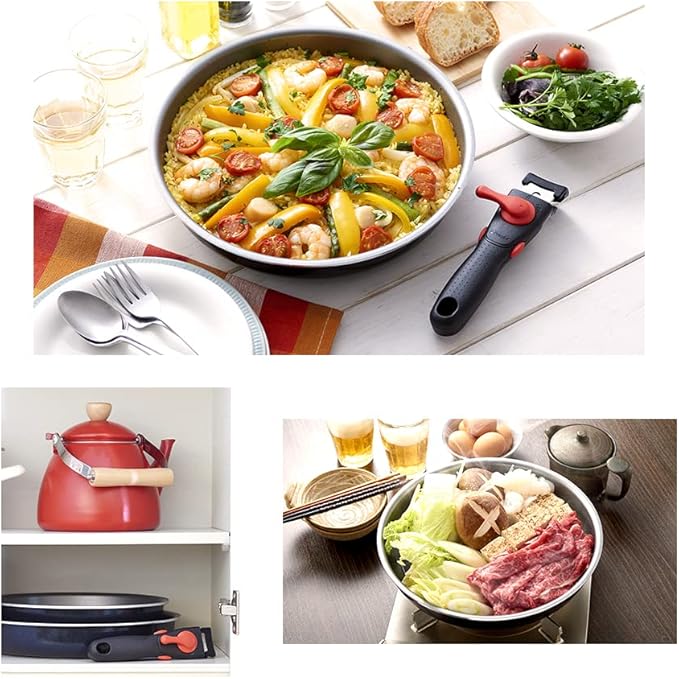 iMedia Frying Pan 11.0 inches (28 cm) Induction Compatible For Both Roasting Plates Detachable Handle Diamond Coated Pan Diamond Treatment Removable Handle Stir-fry Pot Navy Blue