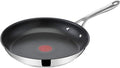 T-Fal x Jamie Oliver Nonstick Coated Stainless Steel Pan 11-Inch Induction Compatible Oven Safe up to 500°F Chef's Stainless Steel Skillet Frying Pan Silver