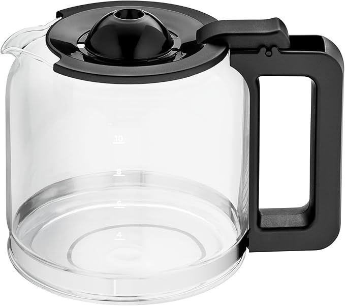 WMF Stelio Aroma Filter Coffee Maker with Glass Carafe Filter Coffee 10 Cups Stainless Steel Coffee Maker Drip Resistant Heating Plate Auto Shut Off 1000 W Matte Grey