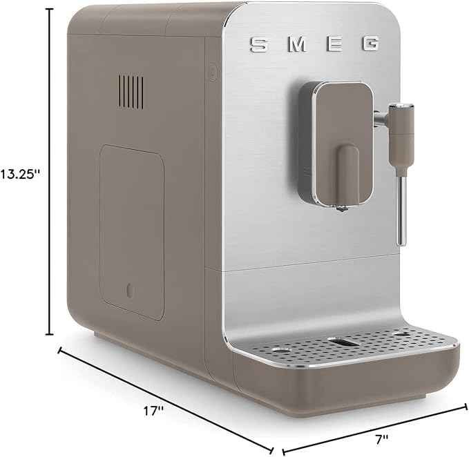 SMEF Fully Automatic Coffee Machine with Grinder and Steam Wand BCC02TPMUS Taupe