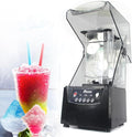 2600W Commercial Smoothie Maker Blender with Soundproof Cover Low Noise 1.8L/0.48Gallon Fruit Juicer Ice Smoothie Mixer Blender Heavy Duty Countertop Mixer for Shakes and Smoothies