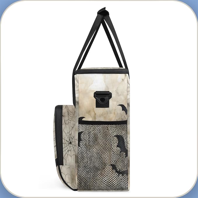 Gothic Bat Coffee Maker Carrying Bag Cute Bat Portable Travel Storage Tote Bag Compatible with K-Mini or K-Mini Plus Single Serve Coffee Brewer Carrying Case with Multiple Pockets &amp Shoulder Str