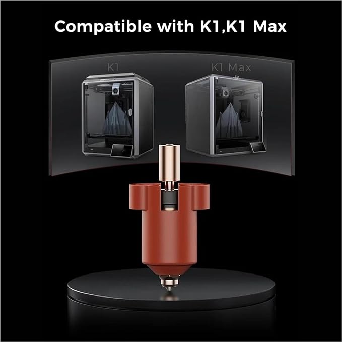 For Creality K1/K1Max/K1C Hotend Upgrades Kit Ceramic Heating Block Kit High-speed Printing 3D Printers Hotend Copper Nozzle(0.4mm)