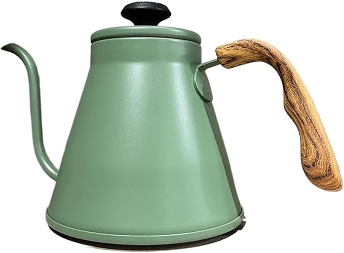 Pour Over Coffee Kettle Stainless Steel Coffee Maker Hand Drip Coffee Kettle with Thermometer Gooseneck Kettle Coffee Pot for TeaCoffee(Green)