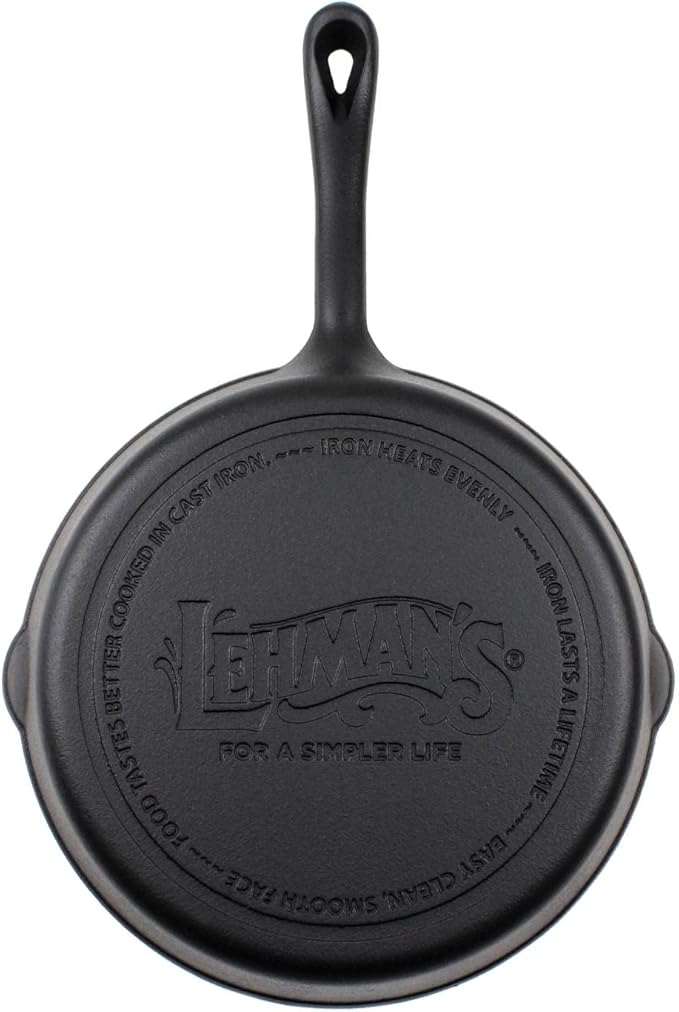 Lehman's Campfire Cooking 4-Piece Set Nitrided Dutch Oven Skillets and Griddle