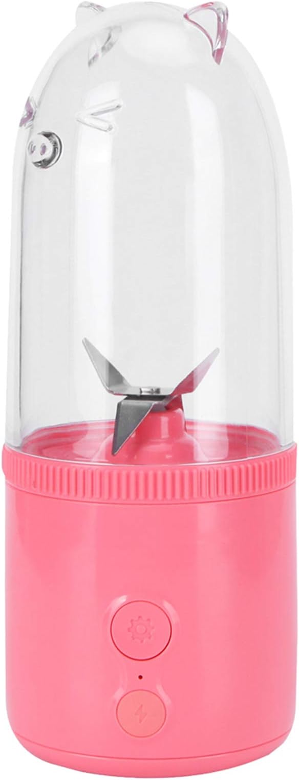 Portable USB Rechargeable Electric Fruit Juicer Blender(pink)