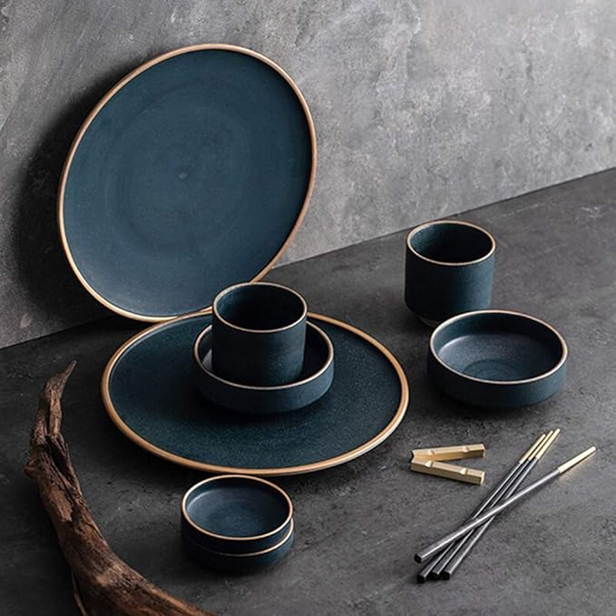 22 Pieces Nordic Style Porcelain Dinnerware Set Romantic Ceramics Upscale Phnom Penh Plate Set