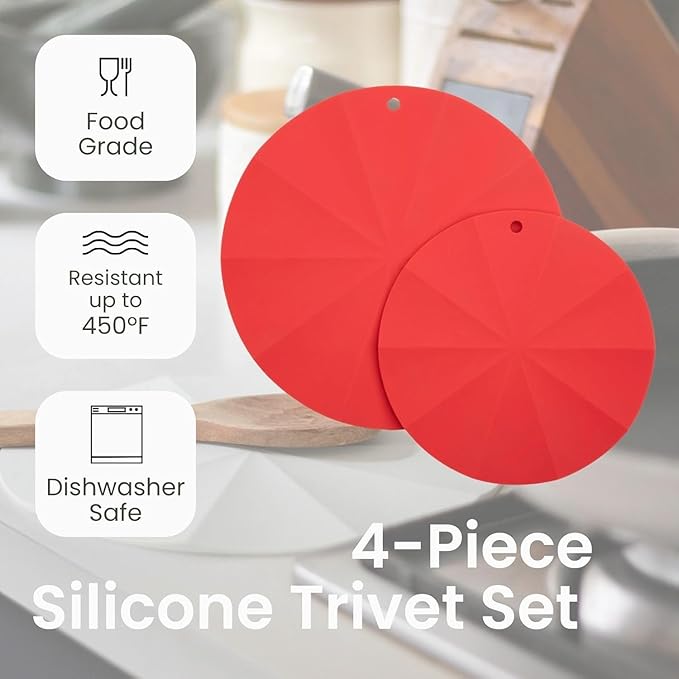 Larder &amp Vine 20 Piece Cookware Set (Cabernet) | Dutch Oven Utensil Set Saucepan and Trivets