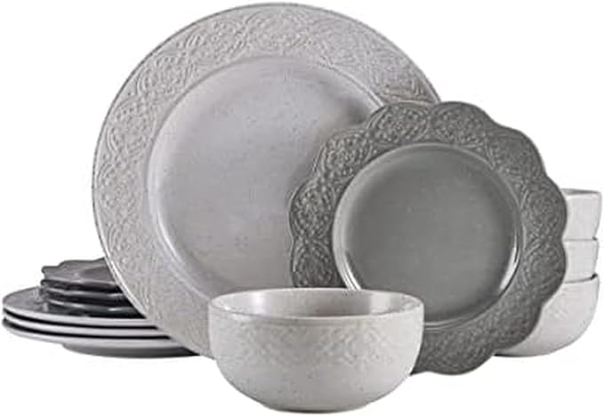 Pfaltzgraff Gia 12 Piece Dinnerware Set Service For 4 Multicolored