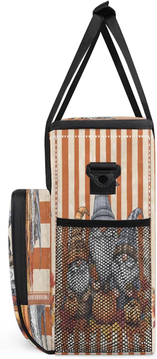 Dwarf Pumpkin Maple Leaf Coffee Maker Carring Bag Travel Carrying Storage Tote Bag Compatible with Keurig K-Mini or K-Mini Plus Portable Single Serve Coffee Brewer Case with Pockets for K-cup Pods