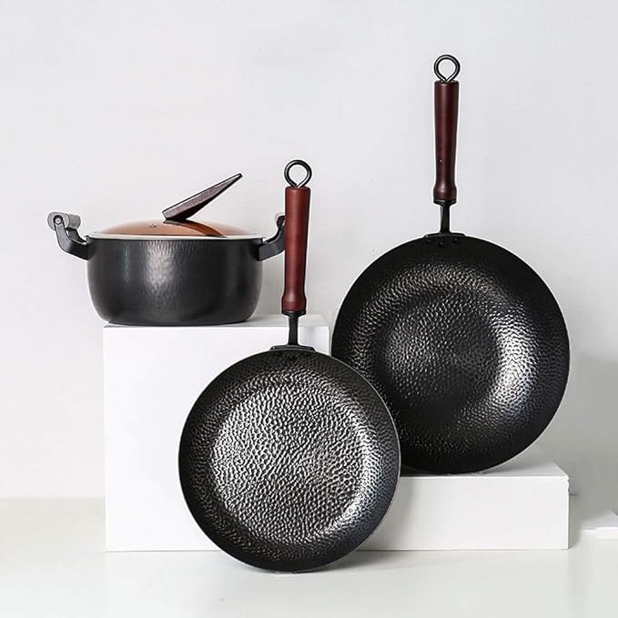 Solid Pot Set Home Kitchen Wok Frying Pan Combination Non Stick Pan Special for Induction Cooker Kitchen Pot Cookware Set