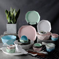 Ceramics Dinnerware Set with 36 PiecesBowl/Dish/Spoon|Dinner SetsGeometric Cut Pattern Porcelain Combination Set