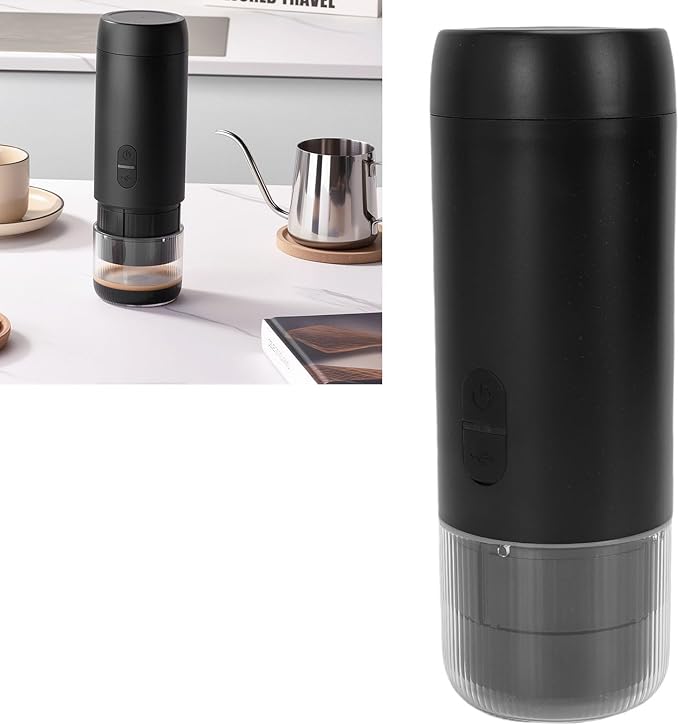 8.3x3.0inCoffee Machine High Efficiency Rechargeable 20 Bar Travel Coffee Maker for Ground Coffee Pod