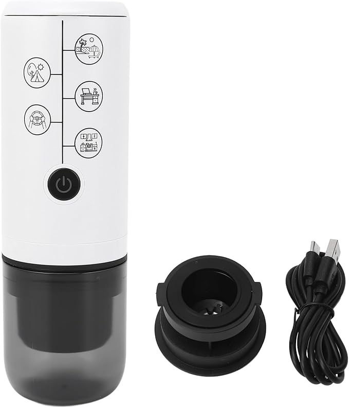 POCREATION Portable Coffee Machine Manually Travel Set Wireless Rechargeable Electrical Capsule 17 Bar Pressure