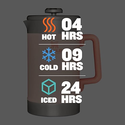 STANLEY Classic Stay-Hot French Press Coffee Maker 48 oz | 5 Minute Brew 4 Hours Hot | Mesh Filter for Coffee Grounds | Insulated Stainless Steel French Press | BPA-Free | Limestone