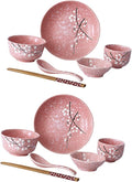 Japanese-style Tableware Set 12pc Ceramic Dinnerware Floral Kit Service Set Home Tableware