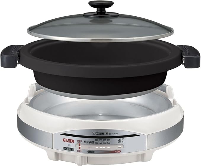 Zojirushi EP-RAC50 Gourmet d'Expert 1350-Watt Electric Skillet &amp Nishiki Medium Grain Rice 80 Ounce
