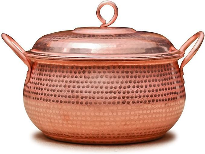Handcrafted Hammered Copper Cookware Set - Ideal for Copper Chef - Pots and Pans Size