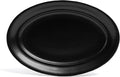 over&ampback Rim Stoneware Serving Platter - Elegant 1-Piece Oval Serving Platter to Complete Your Kitchen Set - 16 L x 10.8 W Semi-Matte Black