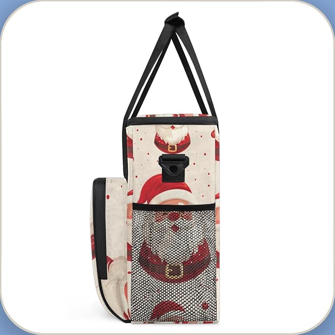 Mystical Santa Claus Coffee Maker Carrying Bag Colorful Santa Claus Travel Storage Bag Compatible with K-Mini or K-Mini Plus Single Serve Coffee Brewer Carrying Case with Pockets &amp Shoulder Stra