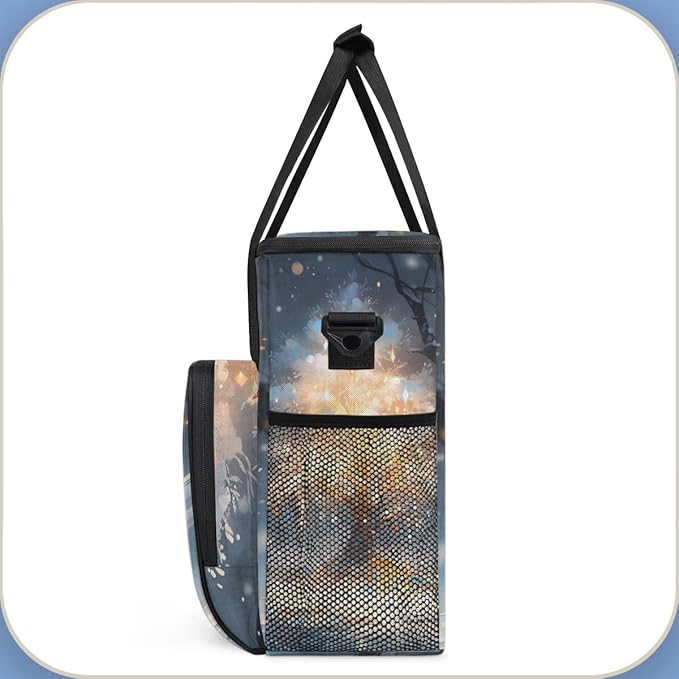 Christmas Tree Coffee Maker Carrying Bag Mystical Tree Travel Storage Bag Compatible with K-Mini or K-Mini Plus Single Serve Coffee Brewer Carrying Case with Multiple Pockets &amp Shoulder Strap