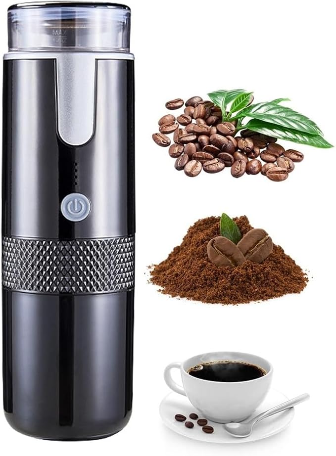 Electronic Coffee Maker Rechargeable Espresso Machine Portable Car Coffee Make Ground Coffee &amp Espresso Travel Camping