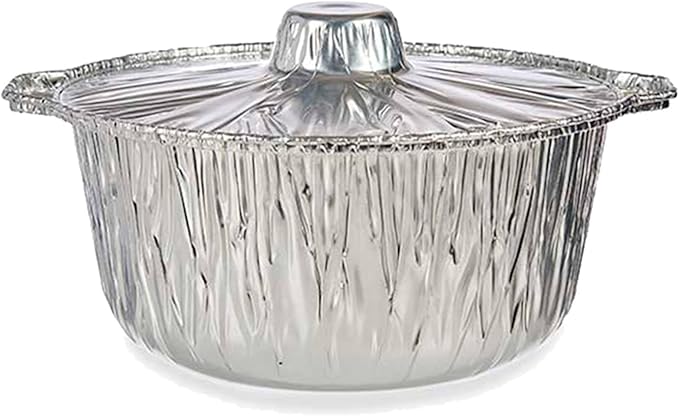 KINVARA Collection Set of 2 Aluminium Medium Lid Pots