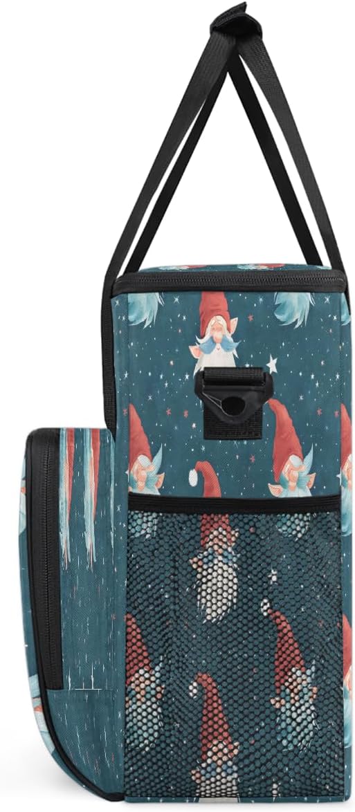Christmas (585) Coffee Maker Carring Bag Travel Carrying Storage Tote Bag Compatible with Keurig K-Mini or K-Mini Plus Portable Single Serve Coffee Brewer Case with Pockets for K-cup Pods