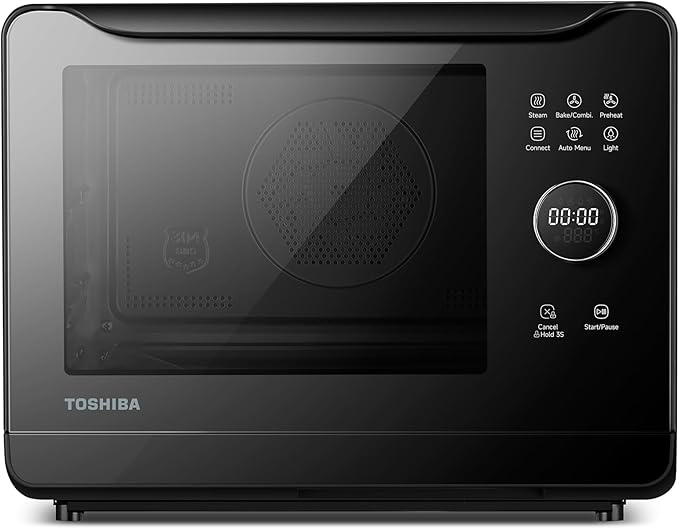 TOSHIBA 6-IN-1 Compact Steam Oven Combi Oven Countertop with Convection Steam &amp Bake Ferment Air Fryer Slow Cook Smart APP Control 36 Preset Menus and Steam Cleaning 20L