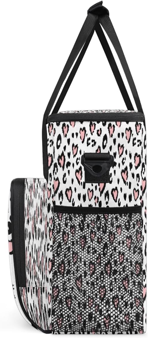 Animal Skin Cattle Coffee Maker Carring Bag Travel Carrying Storage Tote Bag Compatible with Keurig K-Mini or K-Mini Plus Portable Single Serve Coffee Brewer Case with Pockets for K-cup Pods