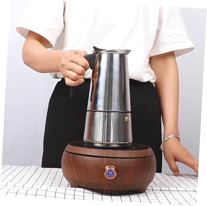 Stainless Steel Coffee Pot Food-grade Electric Coffee Maker for Stovetop Brewing Capacity for Home and Travel Rapid Brewing for Delicious Espresso Lattes and More