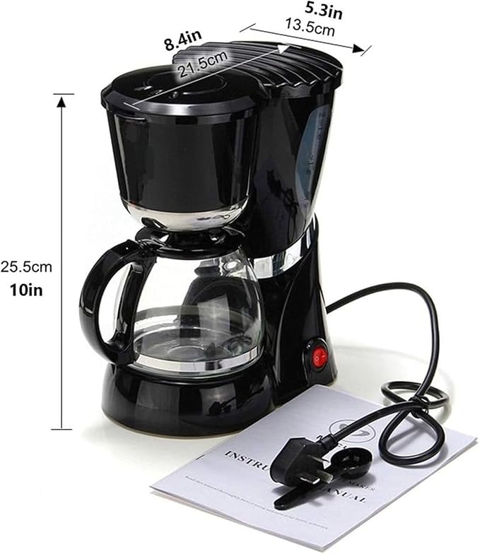 Electric Drip Coffee Machine - 600ML Hourglass Espresso and Cappuccino Maker for Cafe Quality Brew