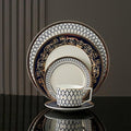 European Style Dinnerware Set Service for 6 Bone China Dinnerware Sets Unbreakable Porcelain Dinner Sets Coffee Cup and Saucer Tableware Set Steak Dinner Plates Dish Set blue-001