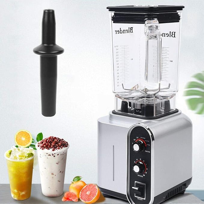 Commercial Blender for Smoothies 2200W Commercial Blender with Soundproof Shield 50.72 Oz Capacity 10 Time Settings &amp Power-Off Protection Setting Food Pusher Blenders for Kitchen Restaurant