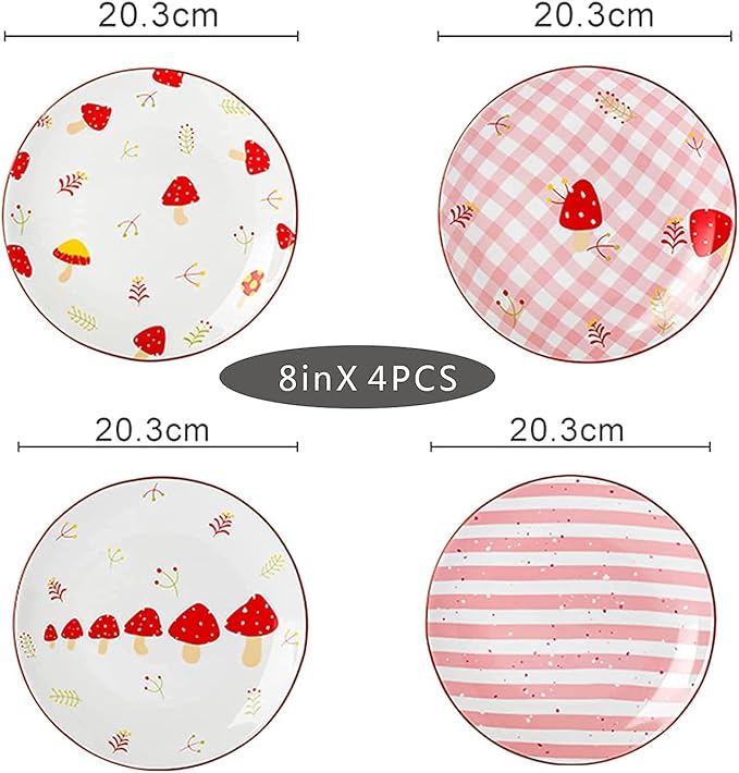 Dinnerware Sets - Luxury Gift Dishes Service Set Ceramic Dinner Plates Set- 4-Piece Western Steak Plates Household Vegetable Plates Fruit Plates Dinnerware Set Table Service
